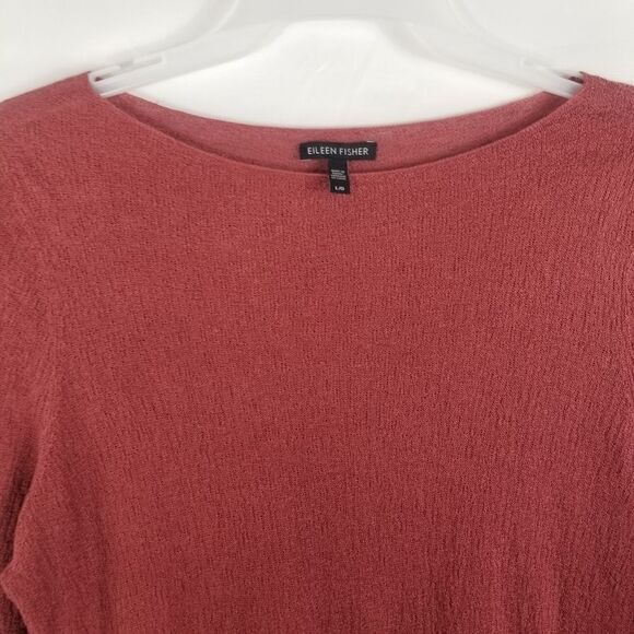 Dark Mauve Pink 100% Organic Linen Tunic. Sz L. - Picture 5 of 11